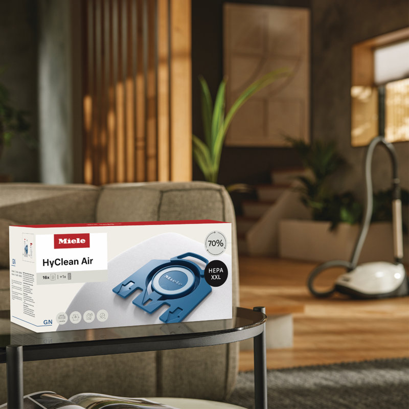 Miele HyClean Air Performance Pack GN Vacuum Cleaner Bags, 16 Bags and 1 HEPA (SF-HA 50) Included, for Miele Complete C2 and C3 Vacuum Cleaners