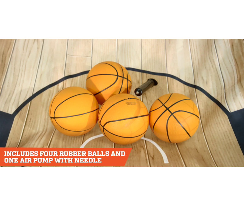 84" Tall Red and Black Indoor Arcade Basketball Game with Steel Frame