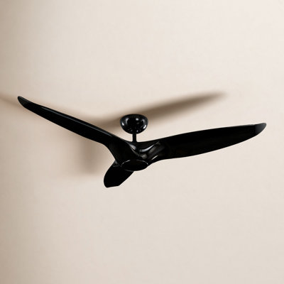 Morpheus III 60" 3 - Blade Outdoor/Indoor Smart Standard Ceiling Fan with Wall Control and LED Light Kit Included, Works With Alexa and iOS or Android App