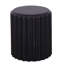 Table de bout ronde et table d'appoint avec bordure dorée, l 14,6 po x H 17 po, noir