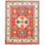 Tapis unique en laine noué à la main rouge Gazni des années 2010 de 8 pi 10 po x 11 pi 5 po Qaiden