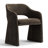 19" Seat Height Upholstered Chenille Dining Armchair-546035390