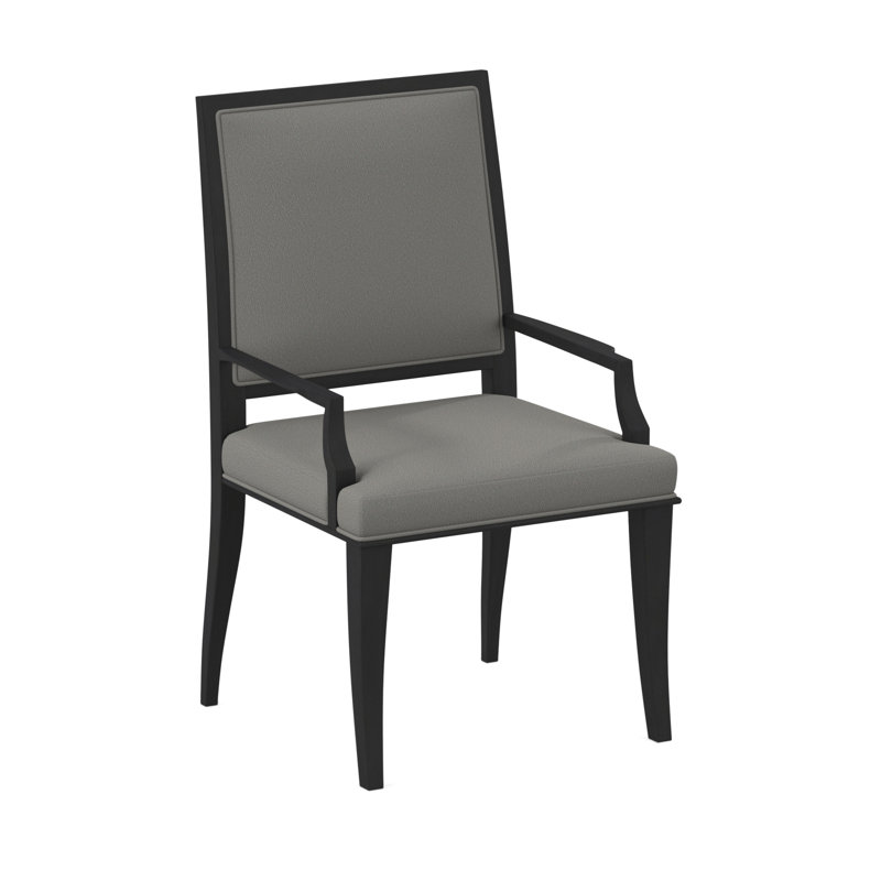 Chaise avec accoudoirs Princeton, Espresso, Ivoire Fizz