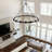 60" 18-Light Glass Shade Wagon Wheel Chandelier