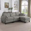 Canapé modulaire en chenille gris foncé de 85 pouces avec canapé en forme de L et repose-pieds pour le salon-128896450