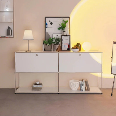 Modern Modular Storage Cabinet Metal Organizer For Living Room and Home Office