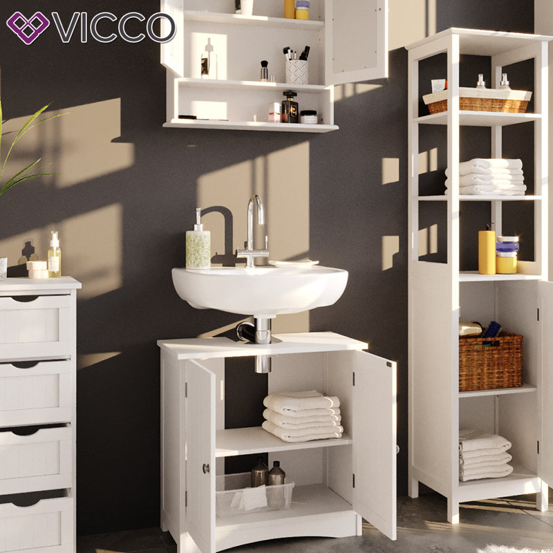 Hemming Freestanding and Wall Bathroom Storage Furniture Set