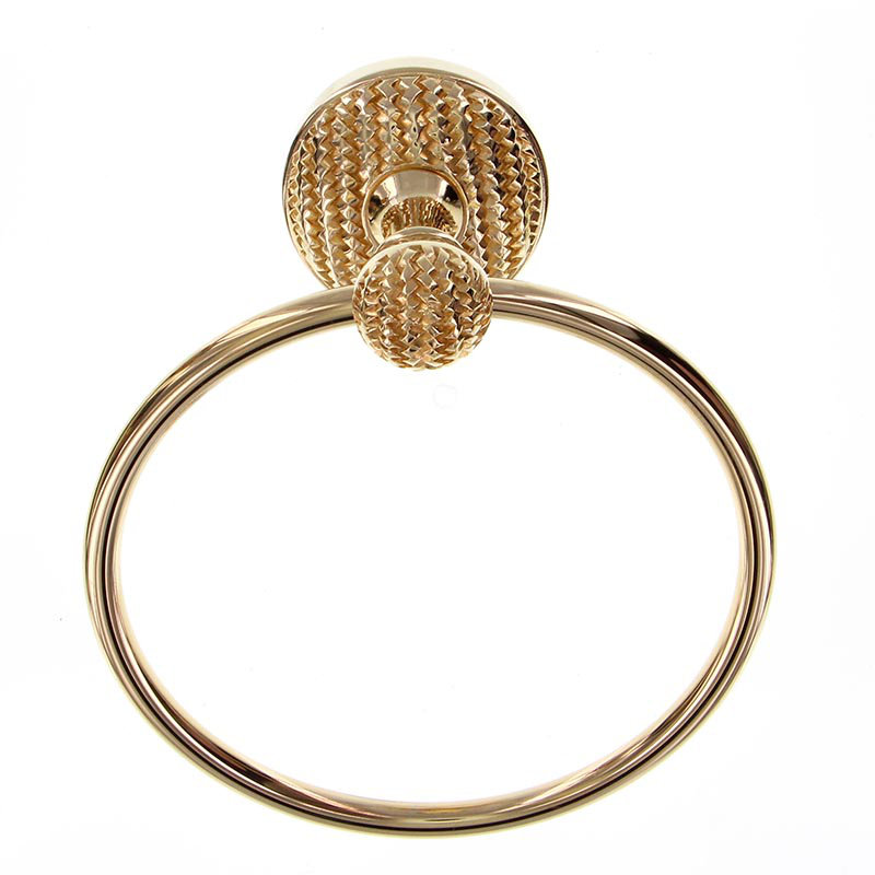 Cestino Wall Mounted Towel Ring, Polished Gold