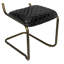 Chaise d’appoint rembourrée en cuir touffeté en bronze