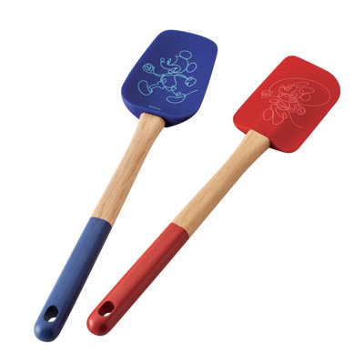 Disney Home Bon Voyage Kitchen Silicone Spatula And Spoonula Set, 2 Piece, Mixed Colors