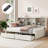 Twin Size Bed Frame With Side Bookshelves, Two Drawers, And Built-In USB Port-1249742873