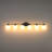 Modern 6-light Matte black vanity light-724168518