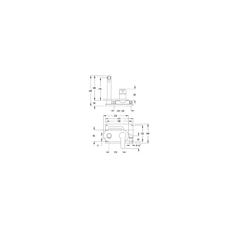 Shirleen Wall Mounted Basin Mixer