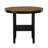 5Pc Counter Height Dining Set Round Table With Storage And 4 Counter Height Chairs 2-Tone Black And Brown Finish Wooden Furniture
