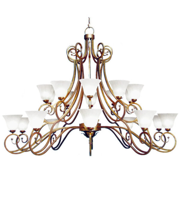 Lustre à niveaux ombré 20 lumières Angelo, Corinthe