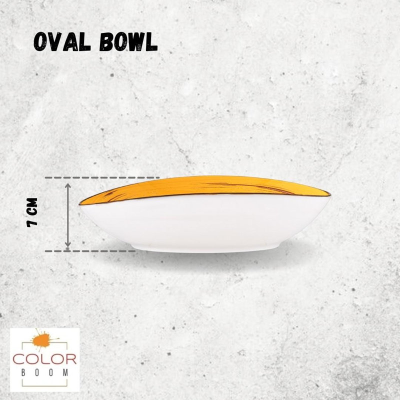 Wilmax Wilmax Colourboom China Porcelain Oval Bowl 30 X 19.5 X 7 Cm, Yellow