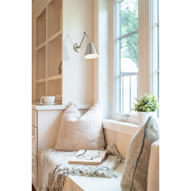 Alysa Steel Swing Arm Sconce, Brushed Nickel