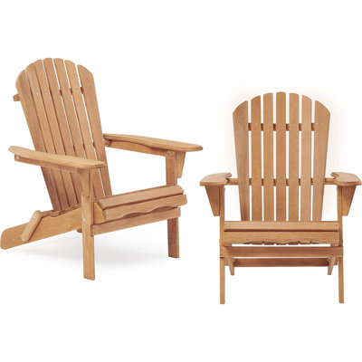 Aminata Solid Wood Folding Adirondack Chair by Dovecove