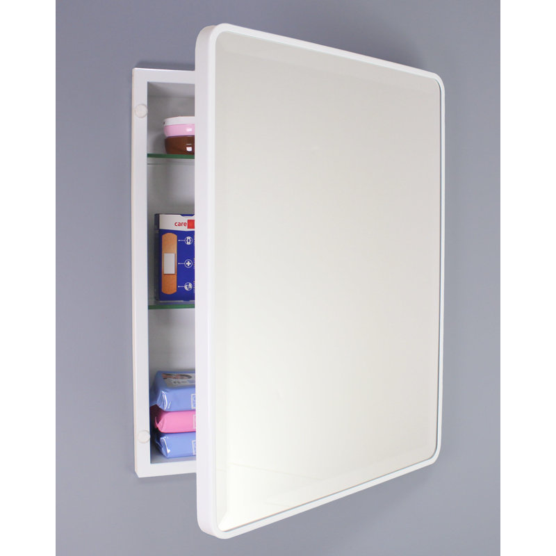 Pharmacie de salle de bain Austin Farmhouse, H 20 po x l 16 po x P 5,5 po, Blanc