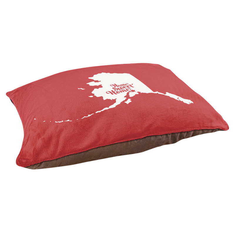 Coussin intérieur pour chien d’intérieur doux ancrage, Petit (l 28 po x P 18 po x H 6 po), Rouge