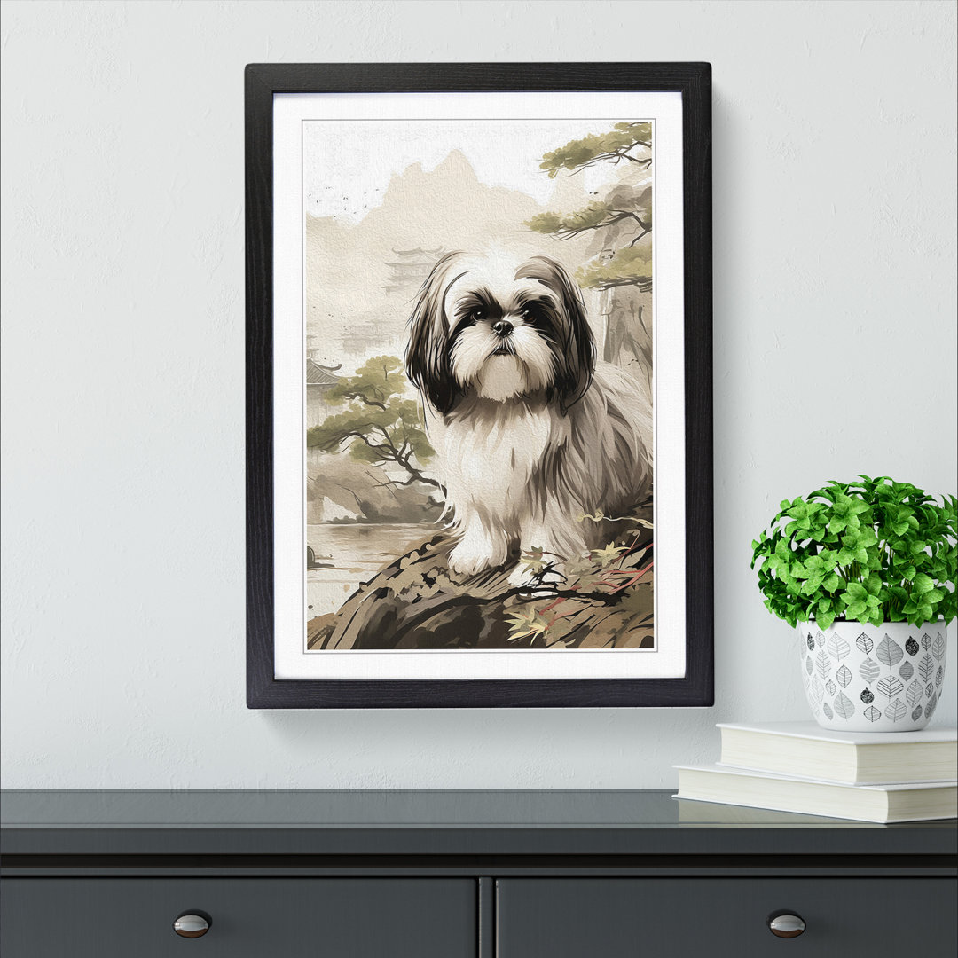 Shih Tzu Digital Art - Framed Print
