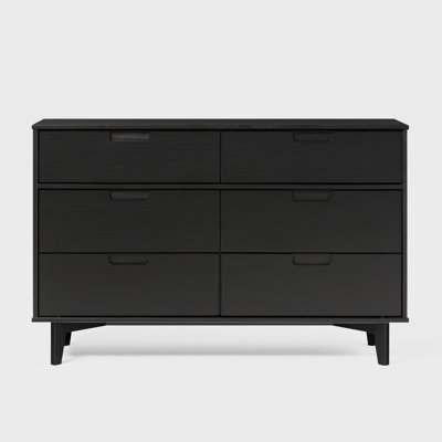 Ahlia Solid Wood 133 cm W Chest of 6 Drawers