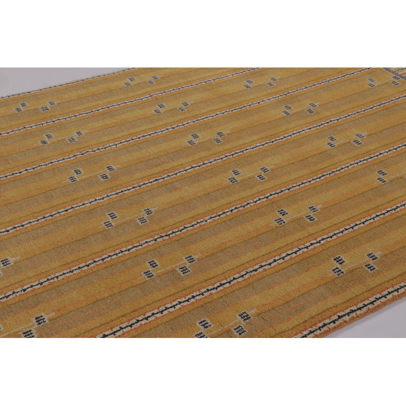 Scandinavian One-of-a-Kind 6'1X9'2 Hand Knotted Area Rug