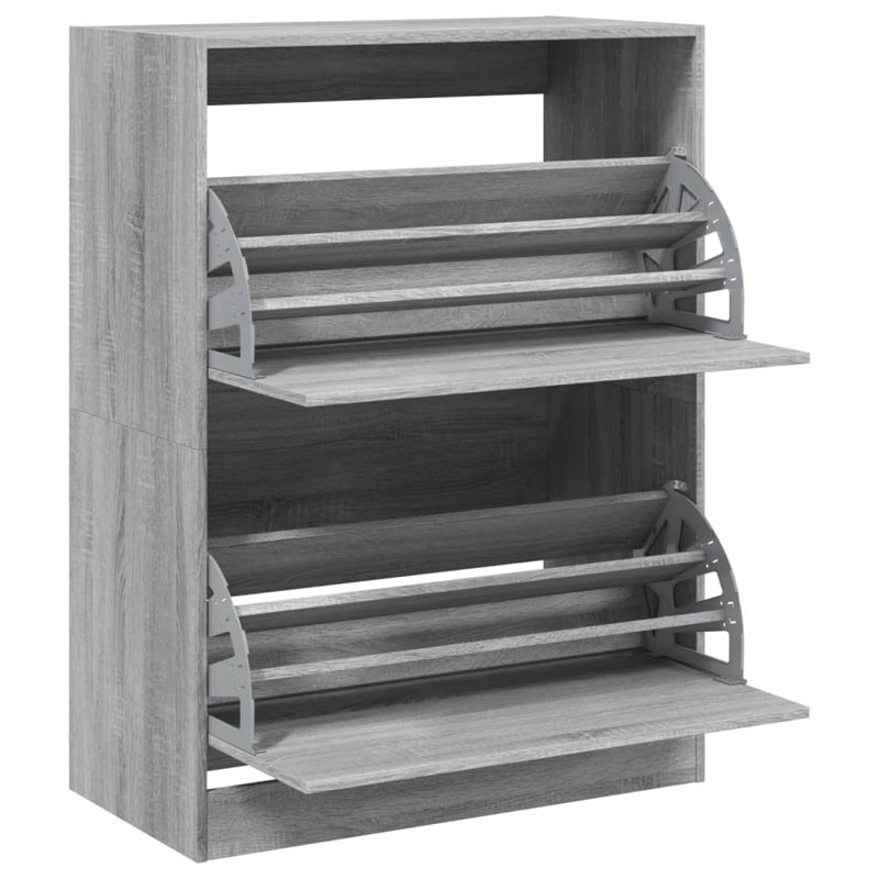 12 Pair Shoe Storage Cabinet, Grey Sonoma
