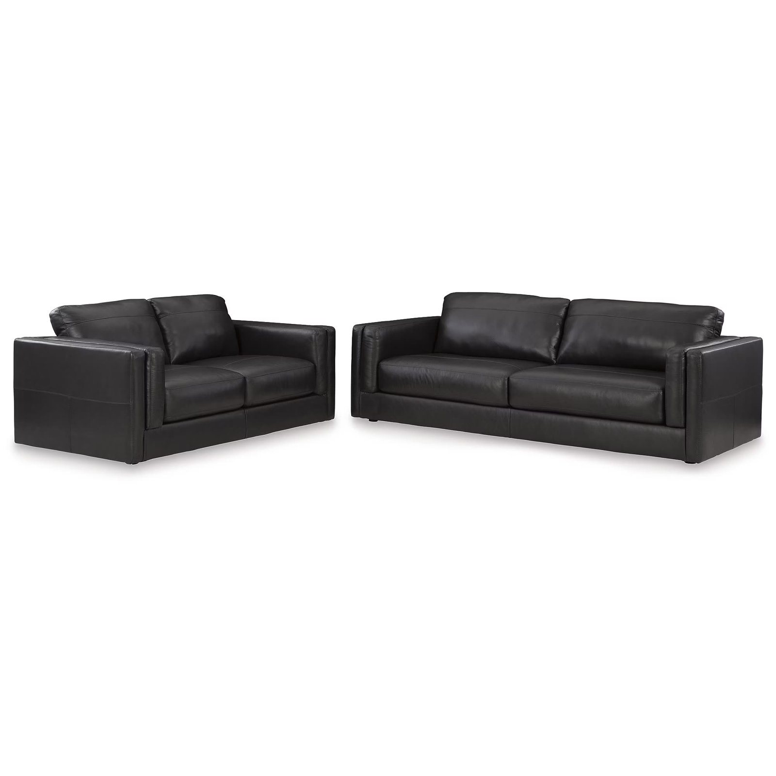 2-Piece Top Grain Leather Living Room Set