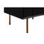 Table de chevet 2 tiroirs en chêne brossé noir et bronze