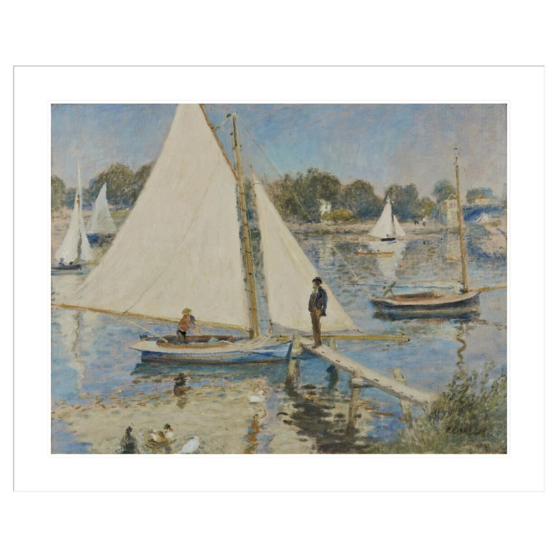 «La seine à Argenteuil» par Pierre-Auguste Renoir, impression giclée encadrée, H 33,5 po x l 41,28 po