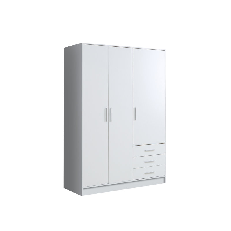 Ingram 3 Door Wardrobe, Matt White