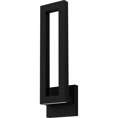 Decklynn Integrated LED Earth Black Outdoor Wall Lantern