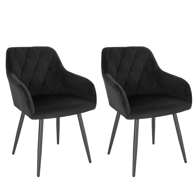 Alvion Upholstered Dining Chair, Black