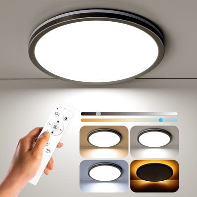 Plafonnier encastré à DEL à intensité variable avec télécommande