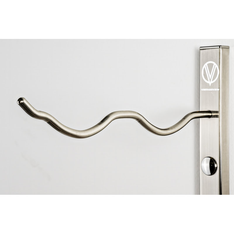 Ensemble de support à vin mural en métal pour 42 bouteilles Indurial en chrome (luxe) - 84 po de hauteur, Chrome luxueux