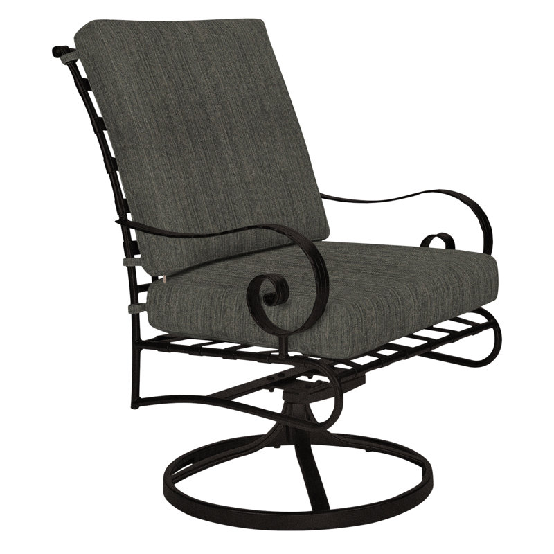 Classico Outdoor Rocker Chair, Carbon Black, Alcazar Redwood