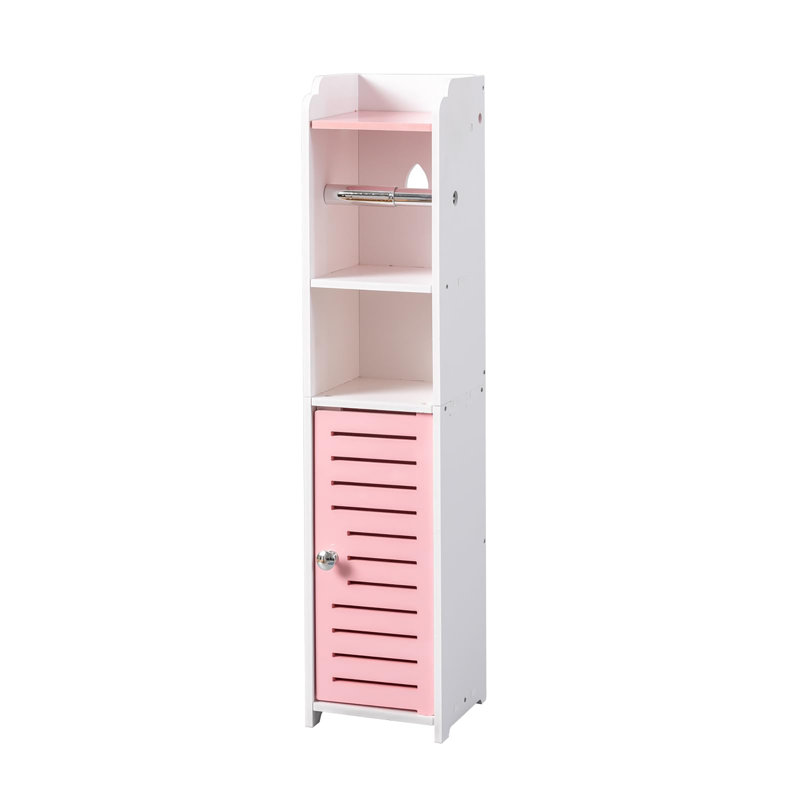 Toilet Paper Holder Stand: Bathroom Storage Cabinet Beside Toilet for Small Space Bathroom with Toilet Roll Holder