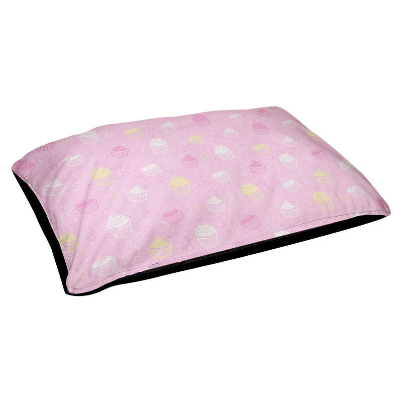 Coussin pour concepteur de chats pour l’extérieur petits gâteaux Byrge, Grand - L 52 po x l 42 po, Rose / Jaune
