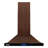 AKDY 30" Stainless Steel 343 CFM Convertible Island Range Hood with Baffle Filter