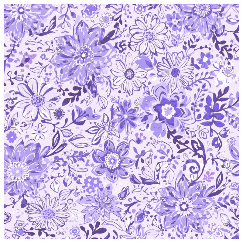 Couvertures mauves à motif floral, 50in W x 60in H