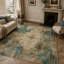 Abstract Cotton and Chenille Flatweave Area Rug-1429899107