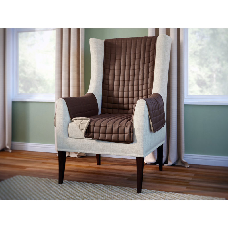 Housse pour fauteuil à oreilles Brystol, Brun