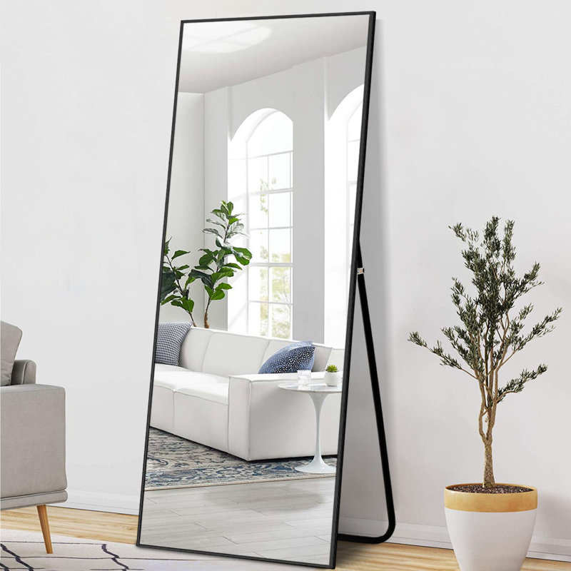 Miroir de plancher pleine longueur, Doré