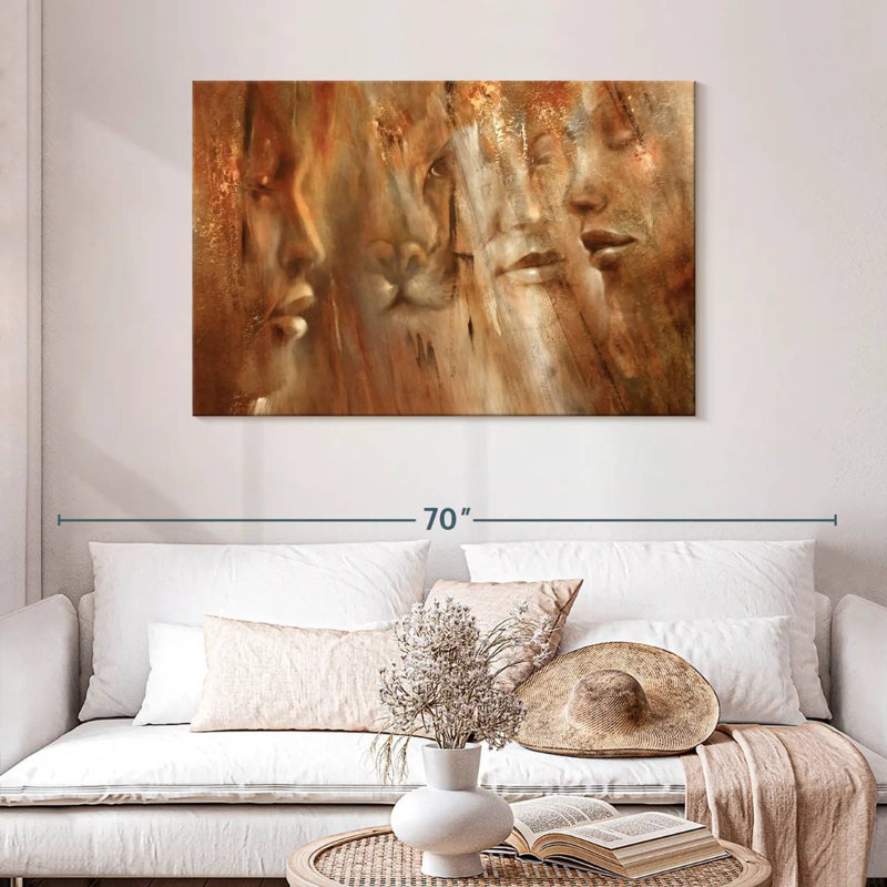 Leisha Faces II, 30" H x 45" W