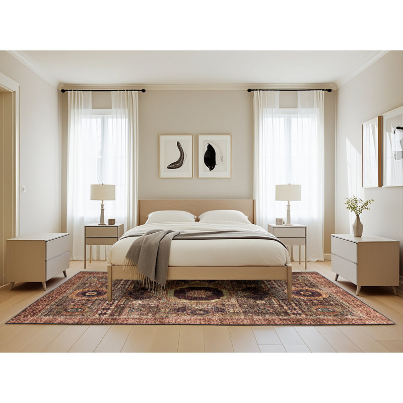 Tapis abstrait 100% lavable à la machine 2364 ABS2364, Rectangle 5 pi x 8 pi