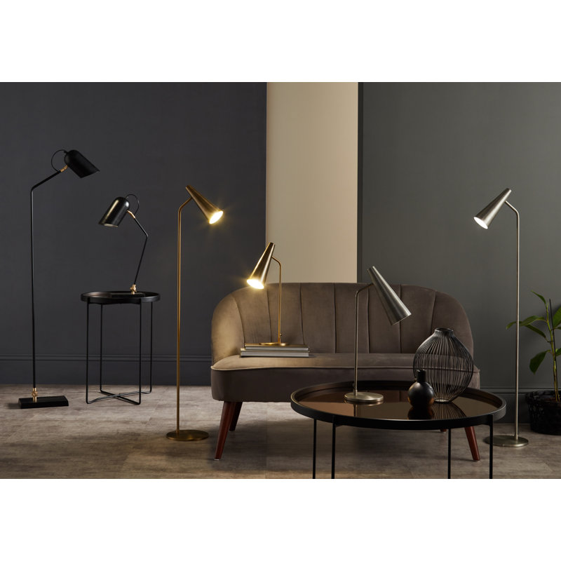 Gladys Metal Arched Lamp, Silver