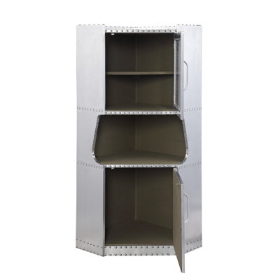 Aluminum Cabinet With 1 Shelf, Enhancing Home Storage And Aesthetics Doors Shelf For Efficient