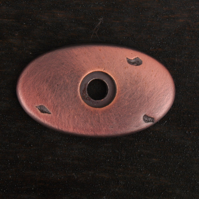 Plaque ovale patinée patinée, série BP, Distressed Copper