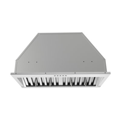 Streamline 28 In. T-4267-1-DT Alcamo Ducted Insert 350 CFM Range Hood In Brushed Stainless Steel With Baffle Filters, Electronic Button Control, LED Light